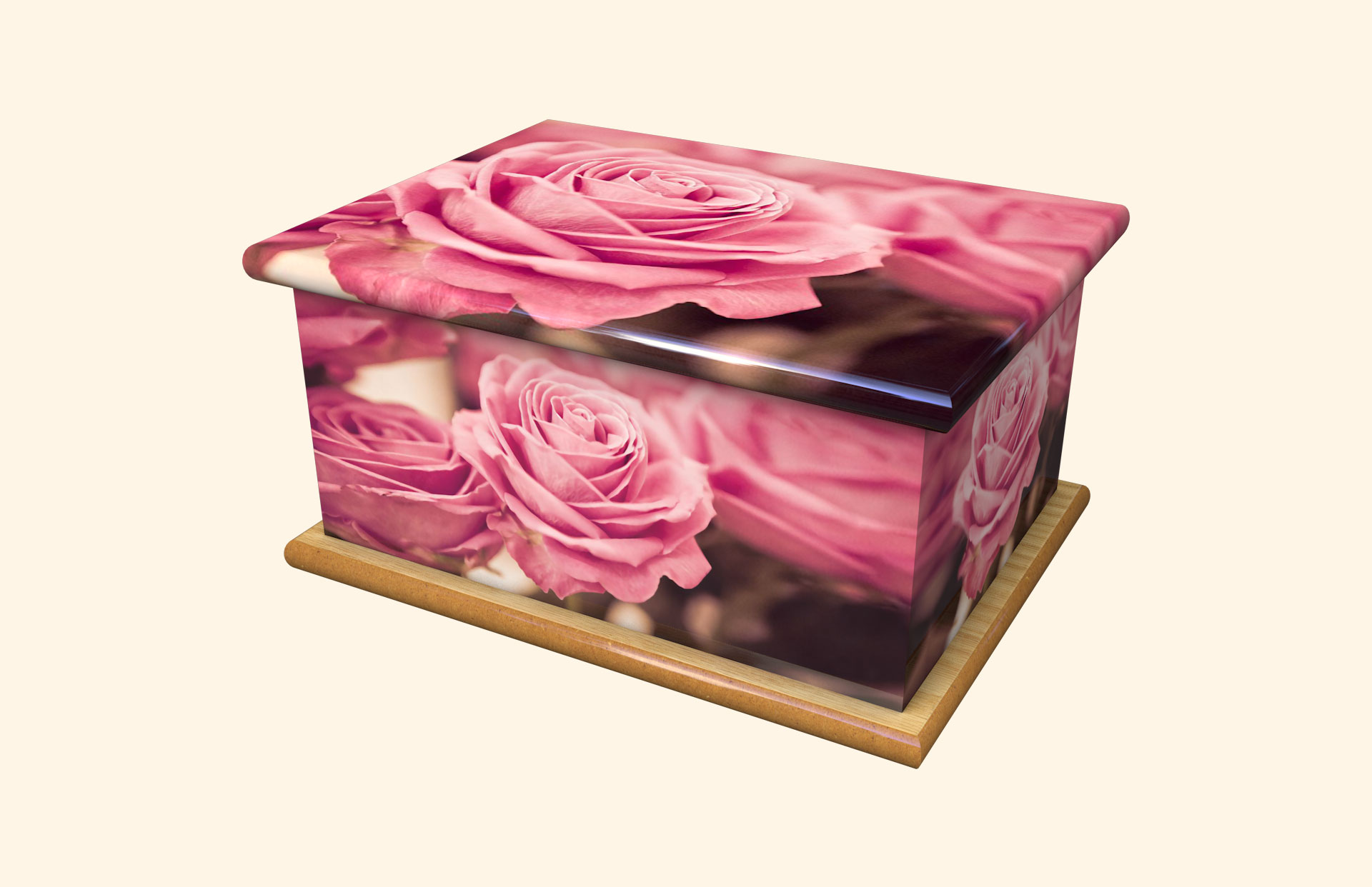 English Rose adult ashes casket
